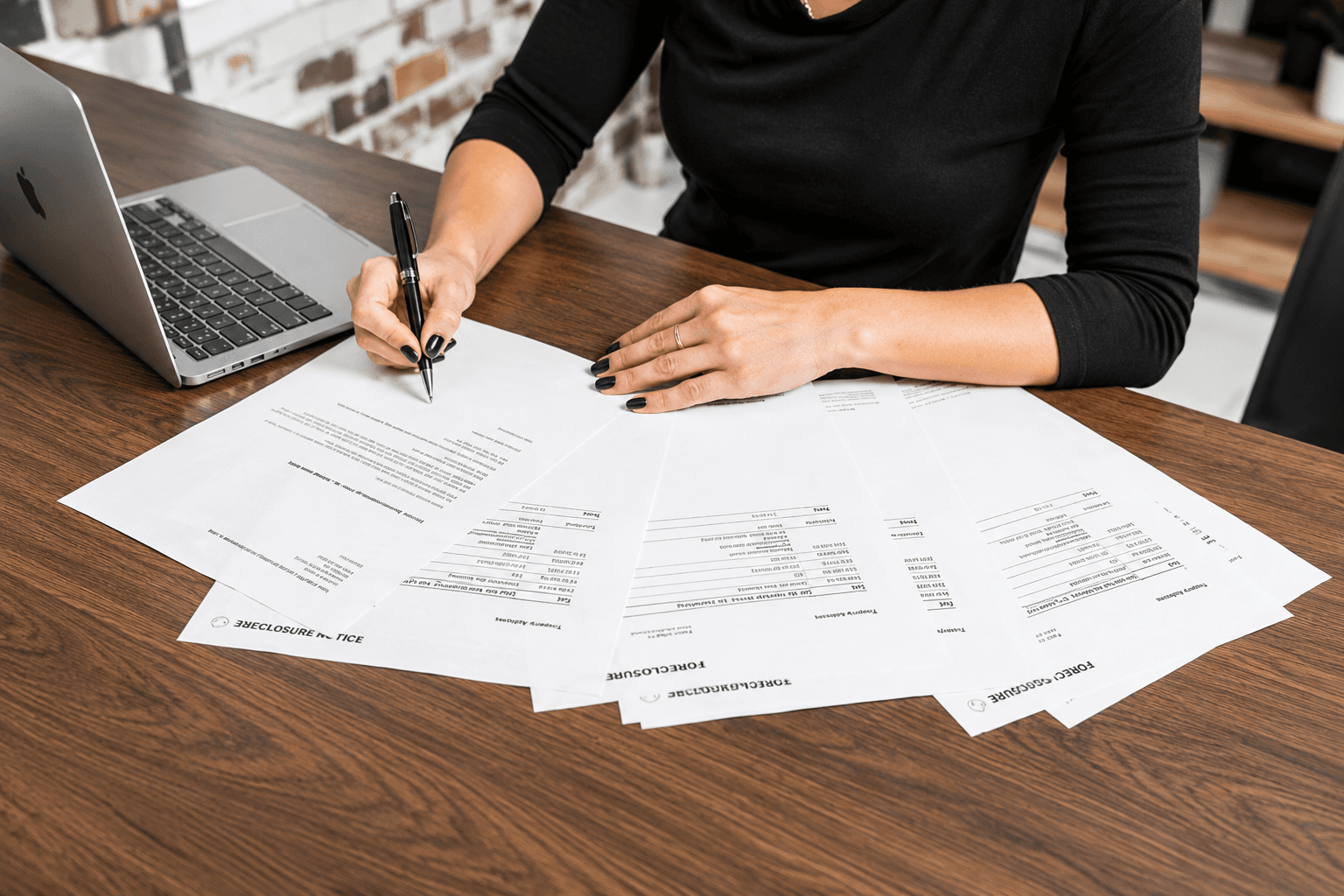 Signing legal foreclosure documents